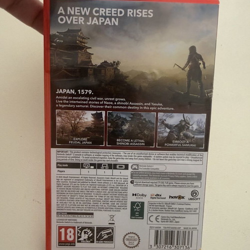 Assassins Creed Shadows Nintendo Switch 2 game
