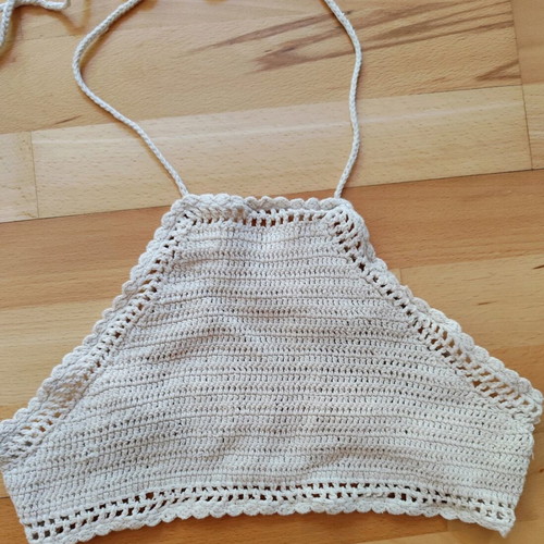 Pull & Bear knitted bikini size S like new, white