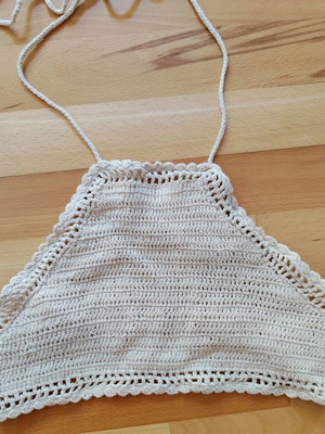 Pull & Bear knitted bikini size S like new, white