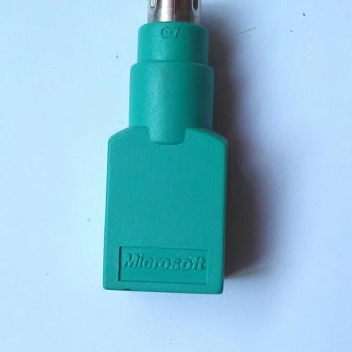 Microsoft USB Female to PS/2 Male Mouse Adapter, green