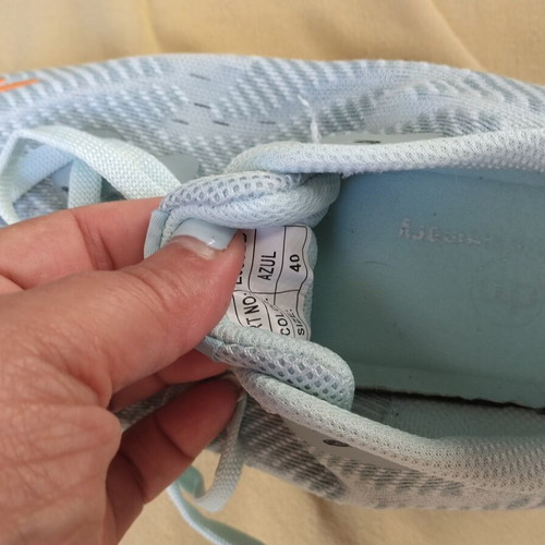 UP Double Energy women's sneakers, light blue and orange, size 40