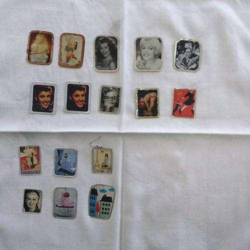 Vintage Resin Charms Set of 16 New for Handmade Jewelry