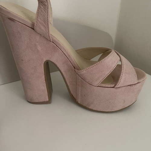 Alta Moda platform sandals size 38 used, pink, 15 cm heel