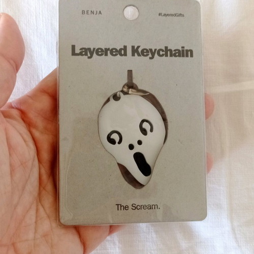 The Scream keychain new, Abyss & Habidecor, white