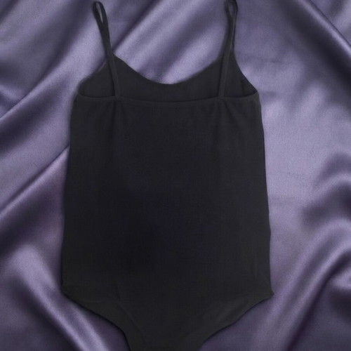Black bodysuit, elastic, ideal for dance or fitness