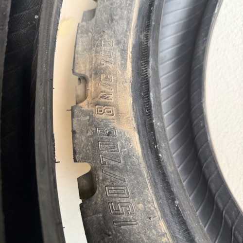 Motoz Tractionator Adventure motorcycle tires used, front 90/90-21 TT and rear 150/70B18 70Q tubeless