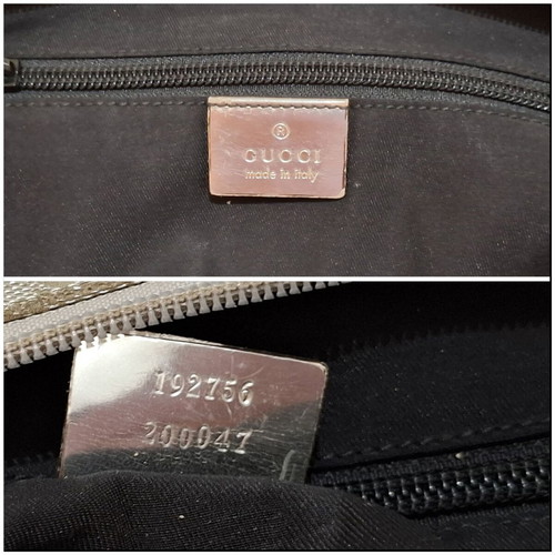 Gucci Crossbody Bag Metallic Silver Canvas used