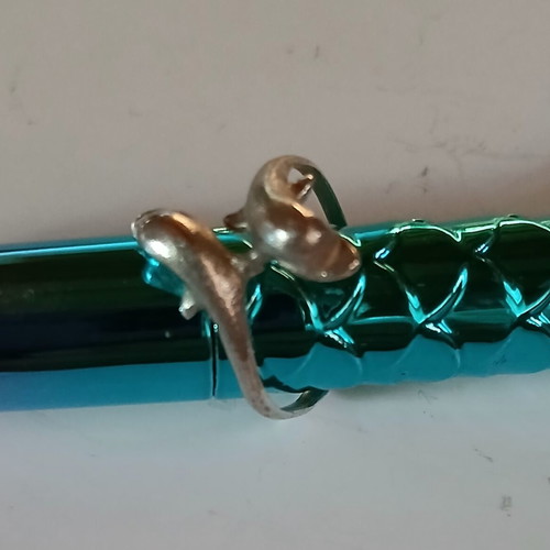 Silver ring with dolphins like new, 925 silver
