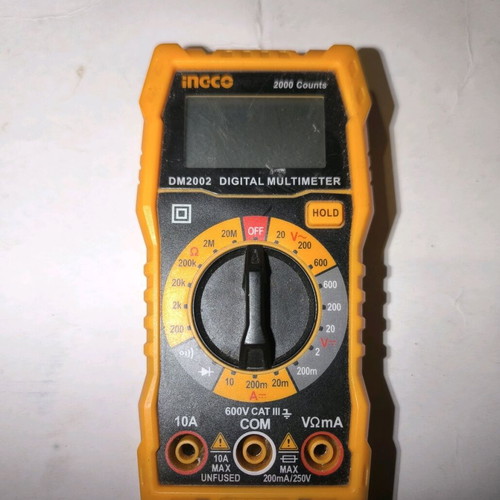 Ingco DM200 and DM2002 multimeters used with probes
