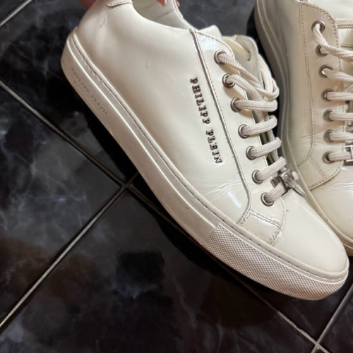 Philipp Plein white sneakers like new, size 39