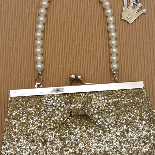 Glitter mini handbag Monsoon like new, silver