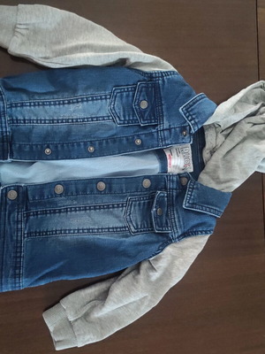Orchestra toddler denim jacket used, size 23 months, grey and blue