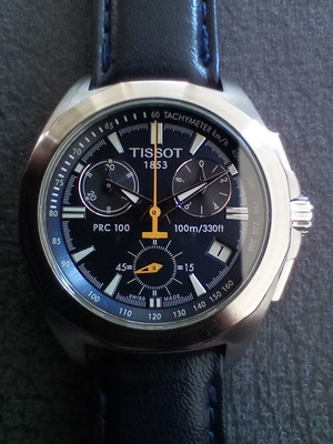 Tissot PRC-100 36mm ανδρικό ρολόι σαν καινούργιο, μπλε και ασημί