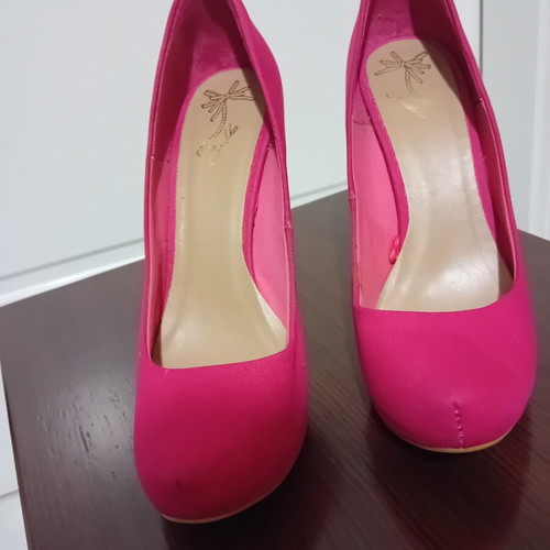 Bershka pink high heels size 39, 12 cm heel