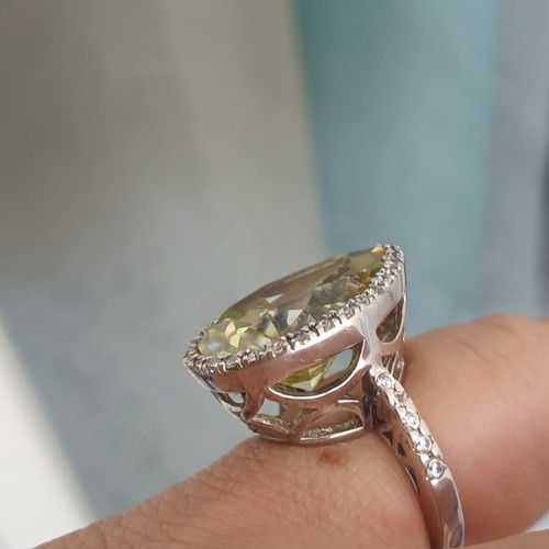 Oxette silver 925 ring with sparkling crystals, 16 mm