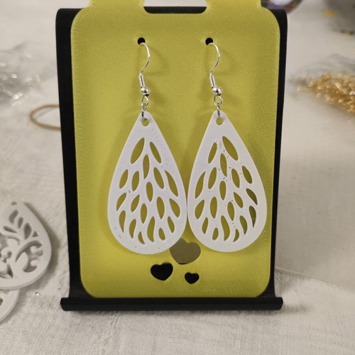 Drop with Drops 3Dprinting Earrings made to order