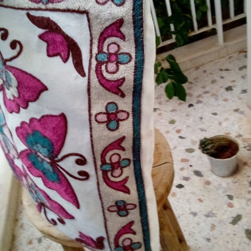Tapisserie handmade vintage sofa pillow used