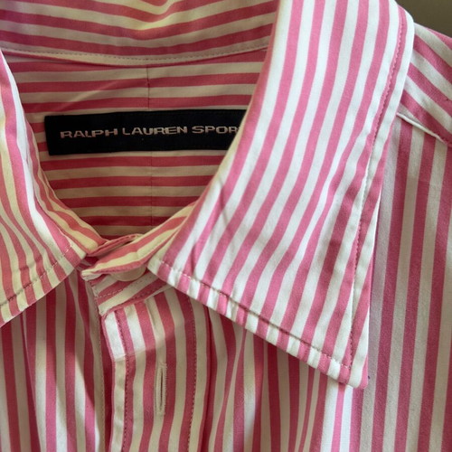 Polo Ralph Lauren women's shirt new, pink and white, size S/M