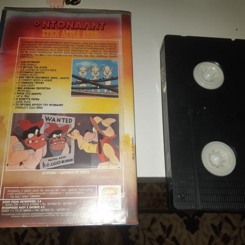 Donald Duck Goes West VHS tape used, 1989, animated