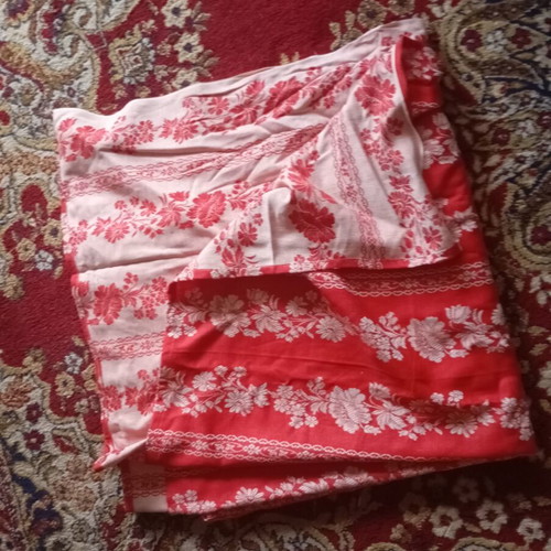 Retro Jacquard Fabric used, double-sided floral cotton 60s 70s
