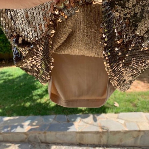 Gold sequin dress S/M with elasticity, length 85cm