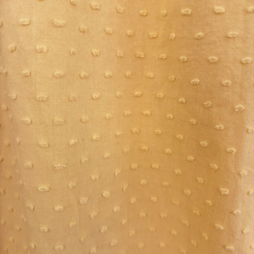 Butter Yellow Swiss Dot Puff Sleeve Smock Midi Dress, Size L, 100% Cotton, Pockets, Cottagecore