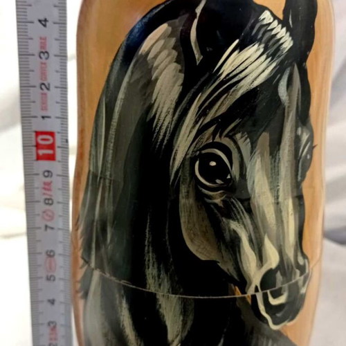 Russian Matryoshka Horses Set of 5 Hand Painted Nesting Dolls 17cm
