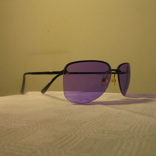 Benetton UCB339 Aviator Sunglasses unisex with purple lenses new