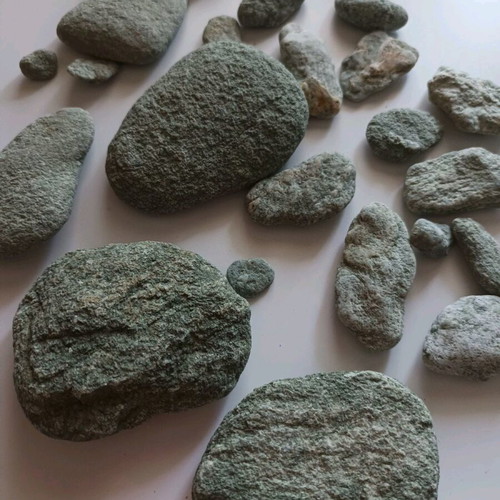 Natural green stones new from Kythnos beaches
