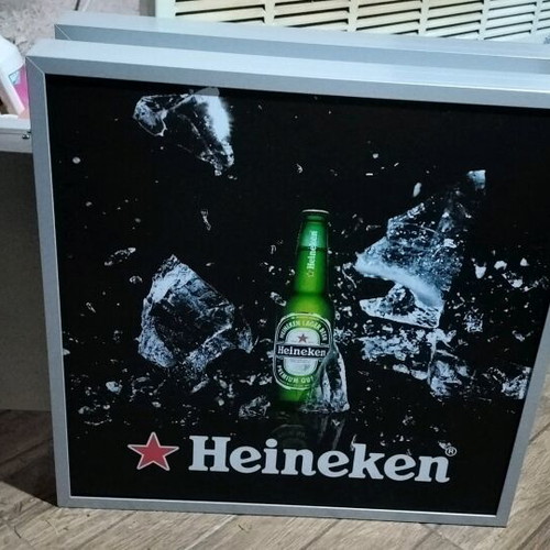 Heineken Illuminated Double-Sided Sign New, Logo Changeable