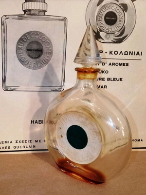 Винтидж голямо шише Mitsouko by Guerlain употребявано с оригинален парфюм