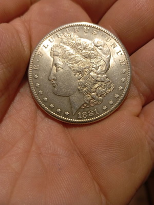 Δολλάριο Morgan Dollar 1881 S μεταχειρισμένο, ασημένιο νόμισμα
