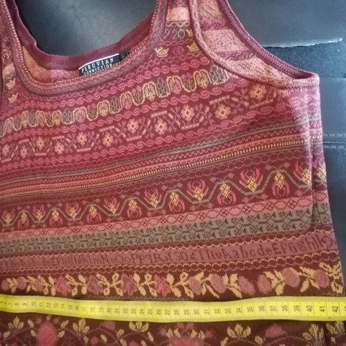 Peruvian Connection Rante Dress like new, warm colors, 100% cotton