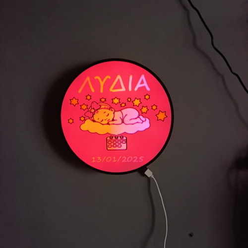 Personalized LED Baby Birth Light New