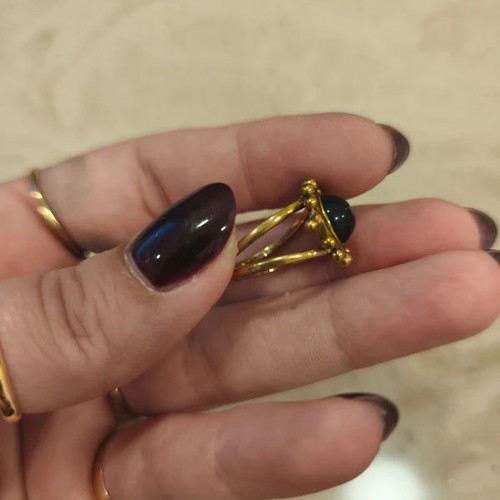 Ethnasia ring new, black and gold