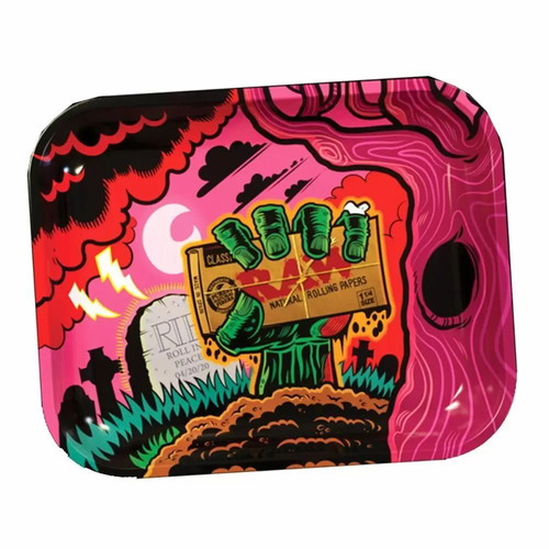 Raw Zombie rolling tray new 34 x 27.5 cm metal