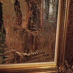 Ελαιογραφία Paris, le Moulin Rouge μεταχειρισμένη, 19ος αιώνας με ξύλινη κορνίζα