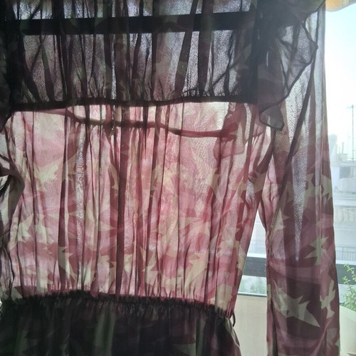 Regalinas transparent dress with long sleeves, like new, brown