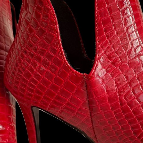 Just Me women's ankle boots used, red, size 37