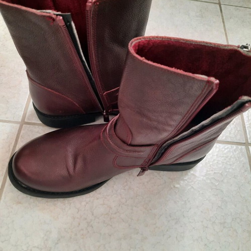 Leather ankle boots Bordeaux like new, size 37 Fratelli Robinson