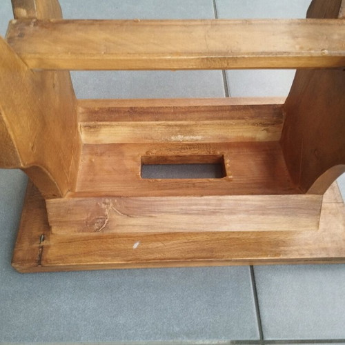 Handmade stool from solid wood, like new, 40x25x33cm