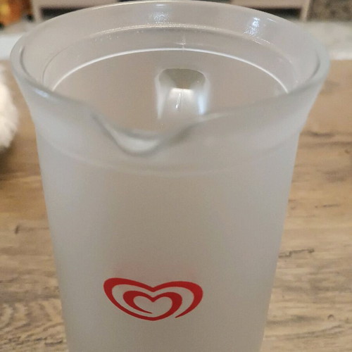 Glass pitcher Algida used, promotional collectible