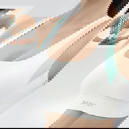 Sports bra like new, white and turquoise, size S/M