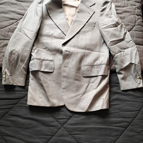 Men's suit gray used with jacket and trousers size M