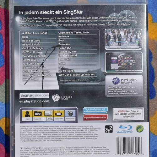 SingStar Take That PS3 like new