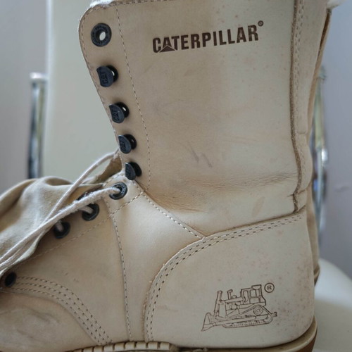 Caterpillar boots with fur, size 39-39.5, beige