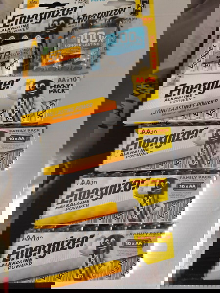 50 αλκαλικές μπαταρίες Energizer's 2A καινούργιες