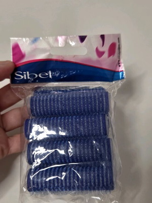Hair rollers unused, self-adhesive 15 mm, pack of 8