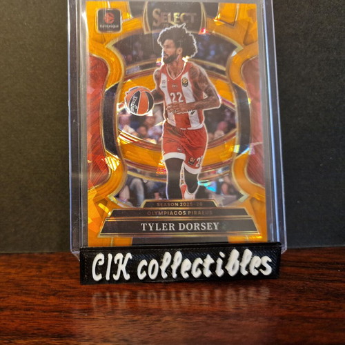 Panini Euroleague Select Olympiacos Tyler Dorsey /125 cracked ice card