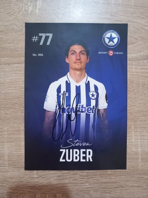 Steven Zuber Autographed Collectible Card like new, Atromitos